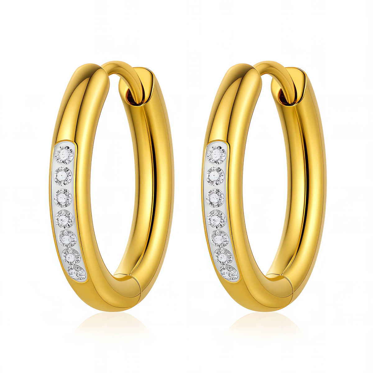 Golden Oval Hoops