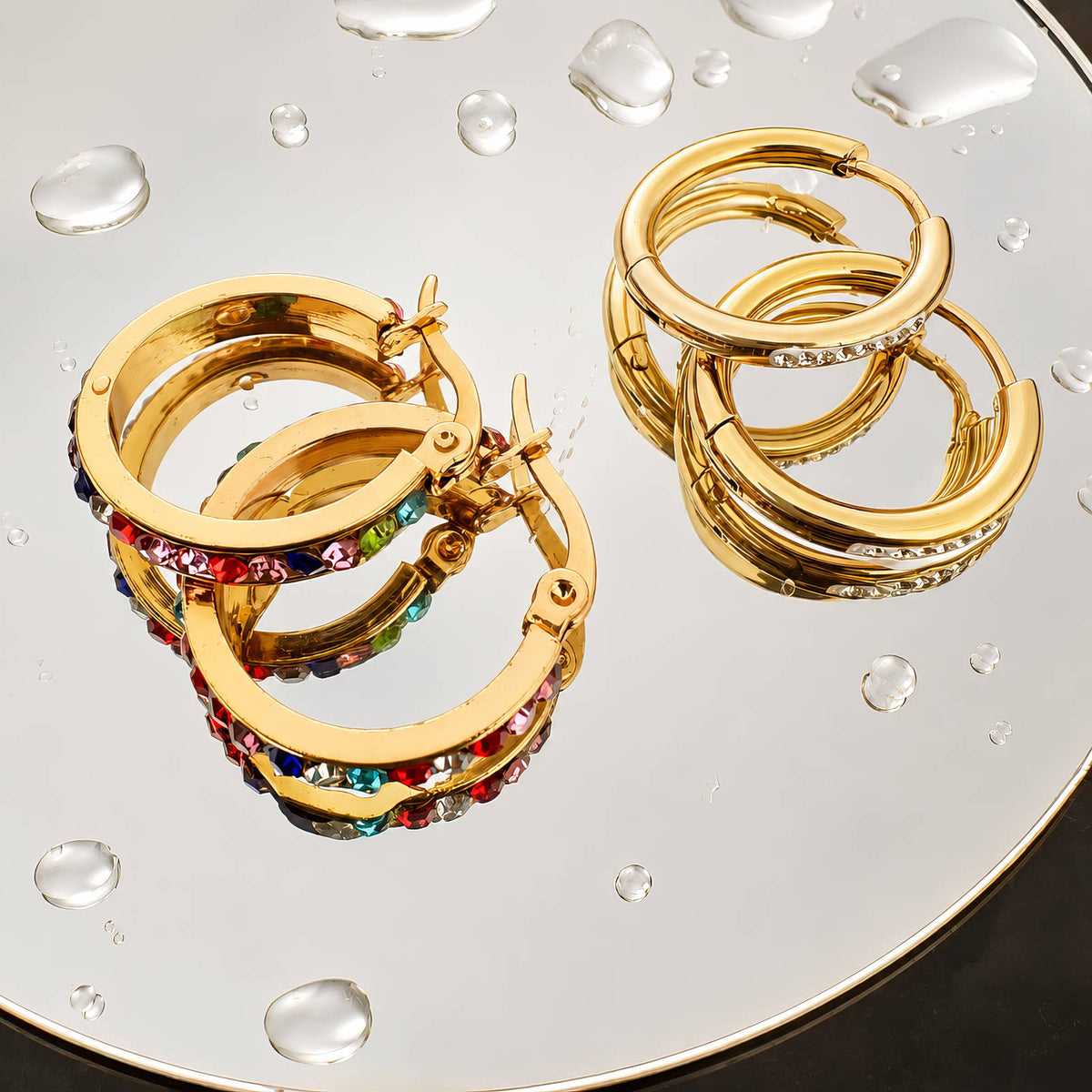 Golden Oval Hoops