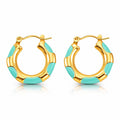 Turquoise Hoops