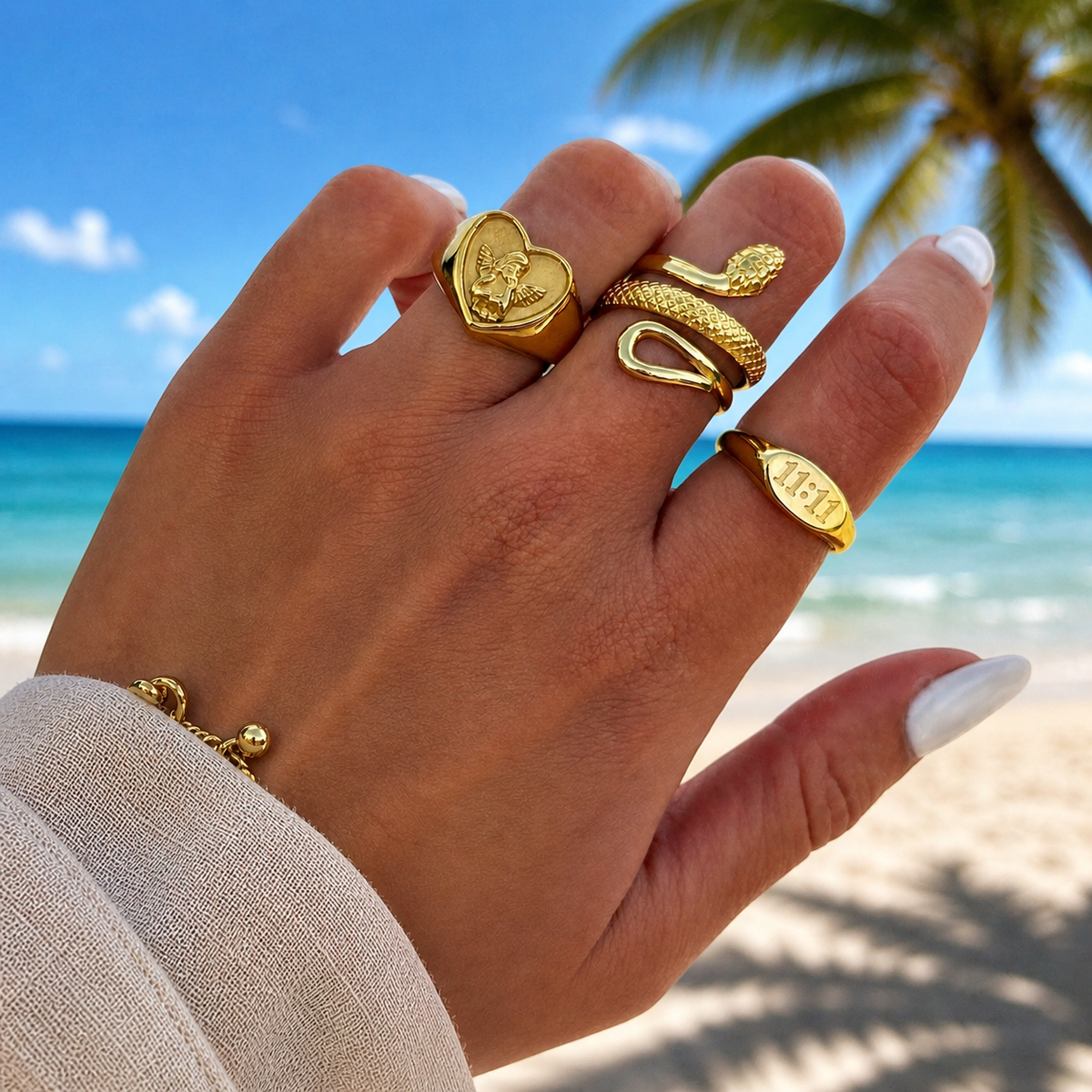 Heart Shaped Angel Ring